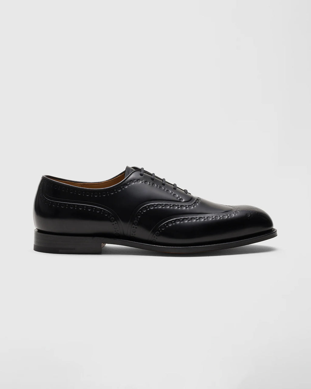 Harmain Leathers-Black Oxford Brogue Shoes