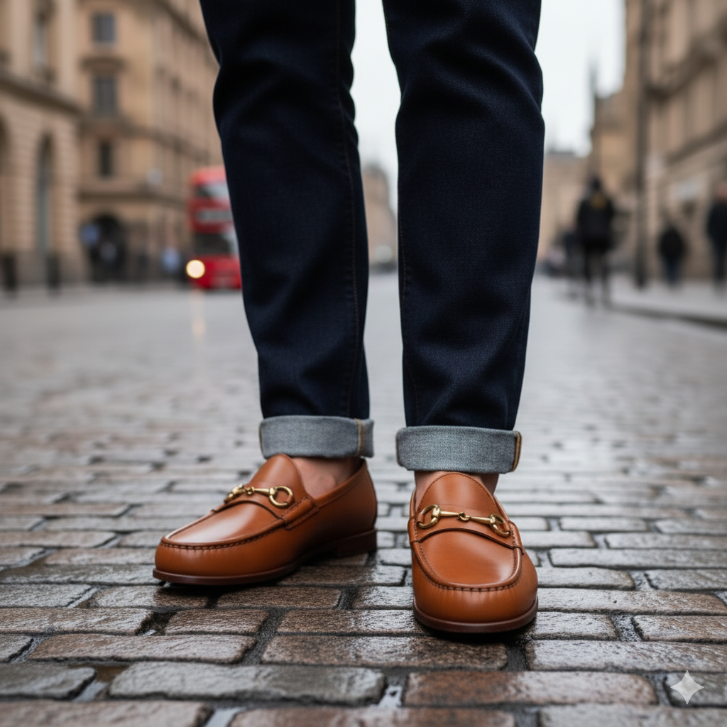 TAN Horsebit-Loafer