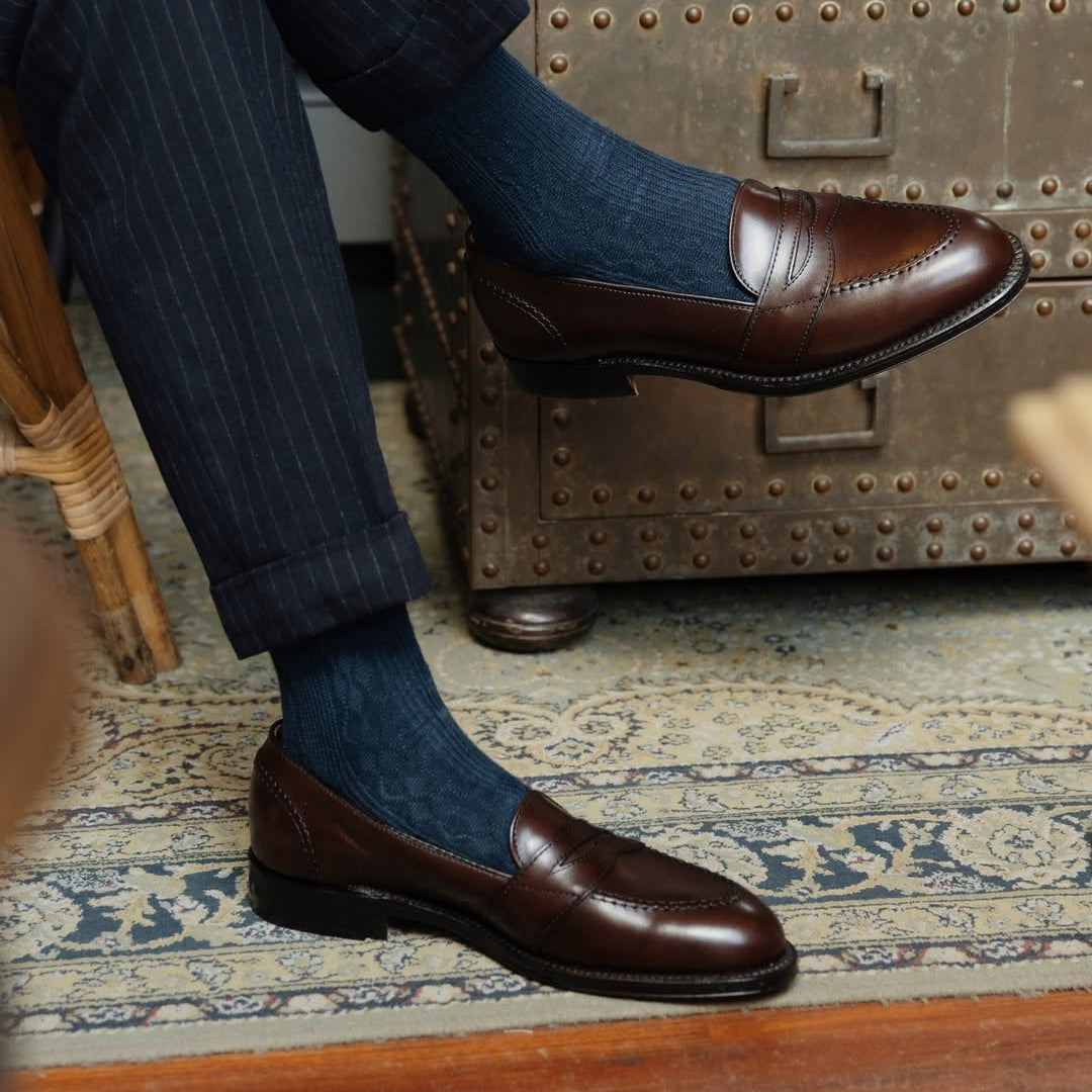 Harmain - Dunkelbraune Pennyloafer aus Leder