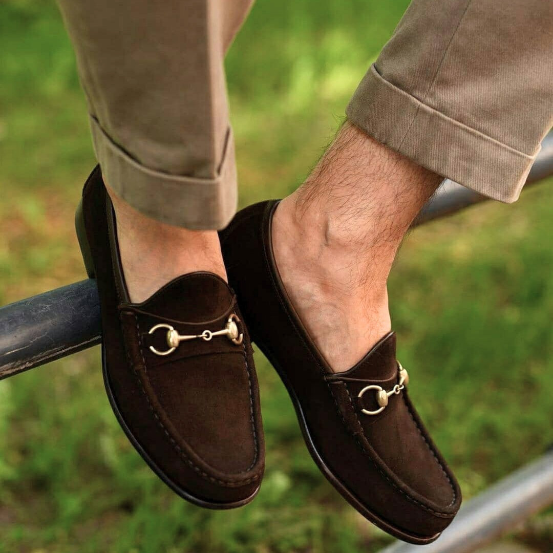 HORSEBIT-LOAFERS AUS SCHWARZEM WILDLEDER