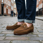 Light Brown Suede Horsebit
