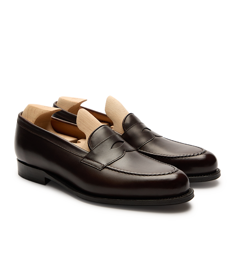 Dark Brown Leather Penny Loafers