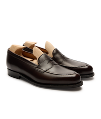 Dark Brown Leather Penny Loafers