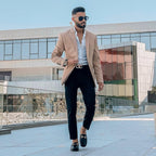 Black Leather Loafers for Men – Handmade Slip-On Dress Shoes with Metal Bit