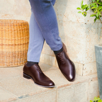 Handgefertigte Wholecut Oxford-Schuhe – Hochwertiges braunes Leder