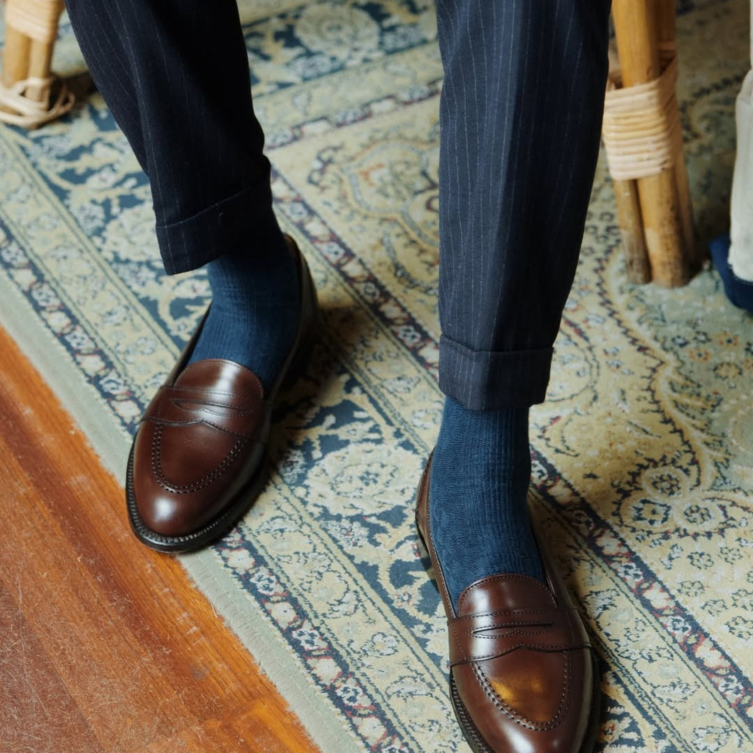 Harmain - Dunkelbraune Pennyloafer aus Leder