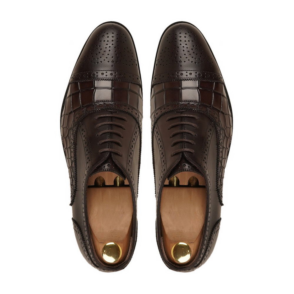 Men's Brown Plymouth styled for dress wear, Harmain Leathers, genuine leather craftsmanship