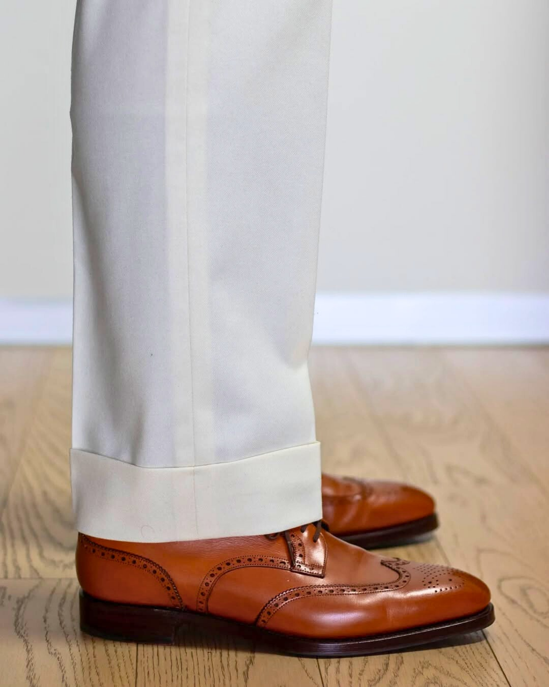 Harmain Leathers- Tan Leather Brogue Shoes