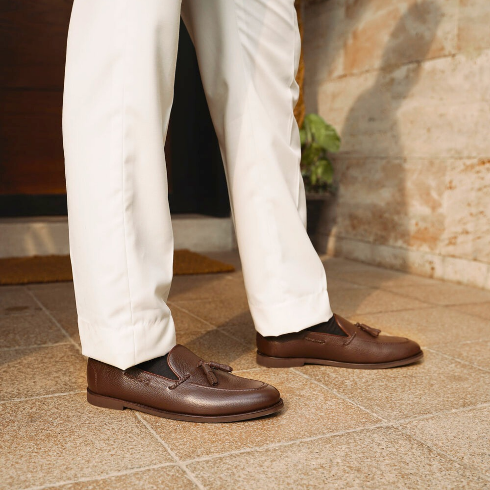 Brown Leather Tassel Loafers – Men's Dress Shoes