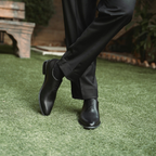 Black Wholecut Oxford Shoes