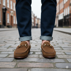 Light Brown Suede Horsebit
