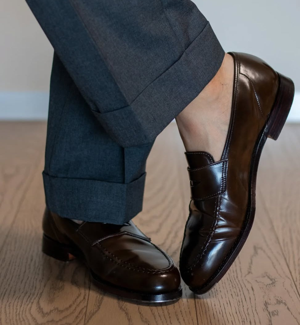 Dark Brown  Leather Penny Loafers