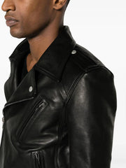 Schwarze Leder-Bikerjacke für Herren | Premium-UK-Design"