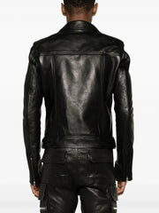 Schwarze Leder-Bikerjacke für Herren | Premium-UK-Design"