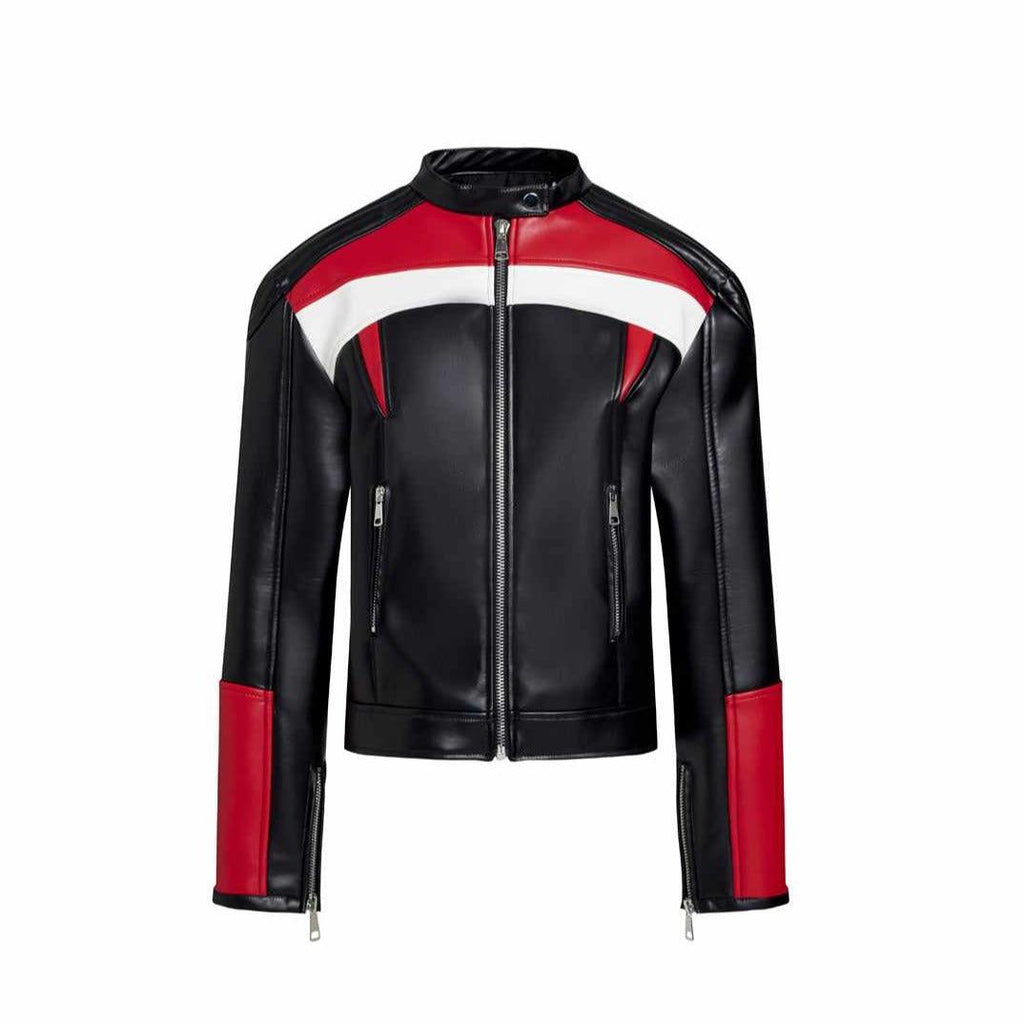 STIPES ONYX LEATHER JACKET