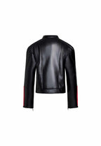 STIPES ONYX LEATHER JACKET