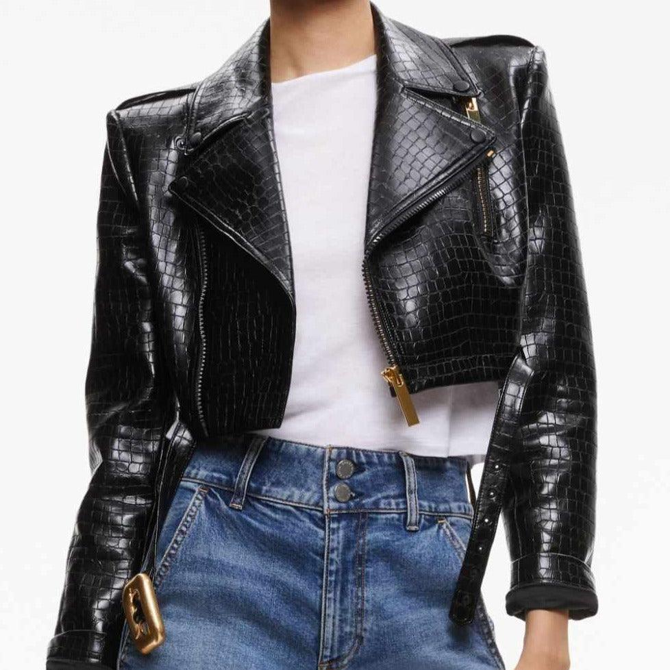 Schwarze STYLE-LEDERJACKE