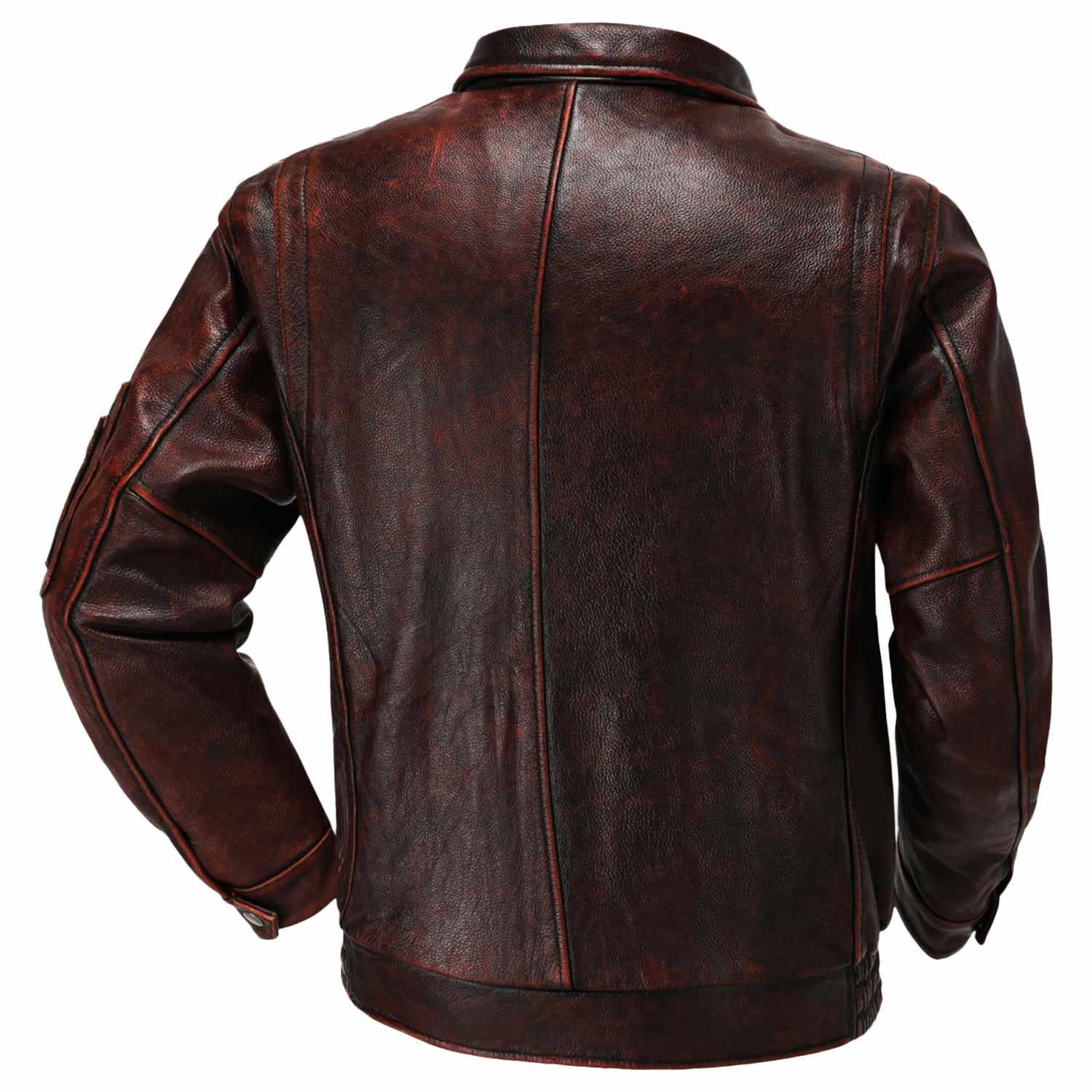 ROTE FLIEGERLEDERJACKE FÜR HERREN
