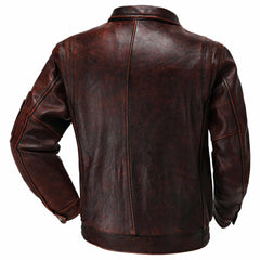 ROTE FLIEGERLEDERJACKE FÜR HERREN