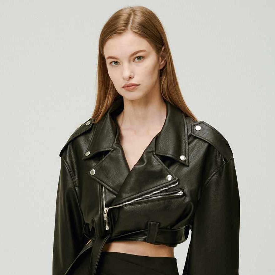 MICHELLES KURZE LEDERJACKE
