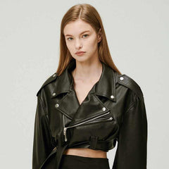MICHELLES KURZE LEDERJACKE