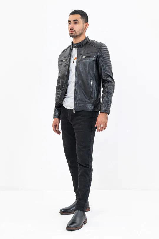 BLACK BIKER JACKET