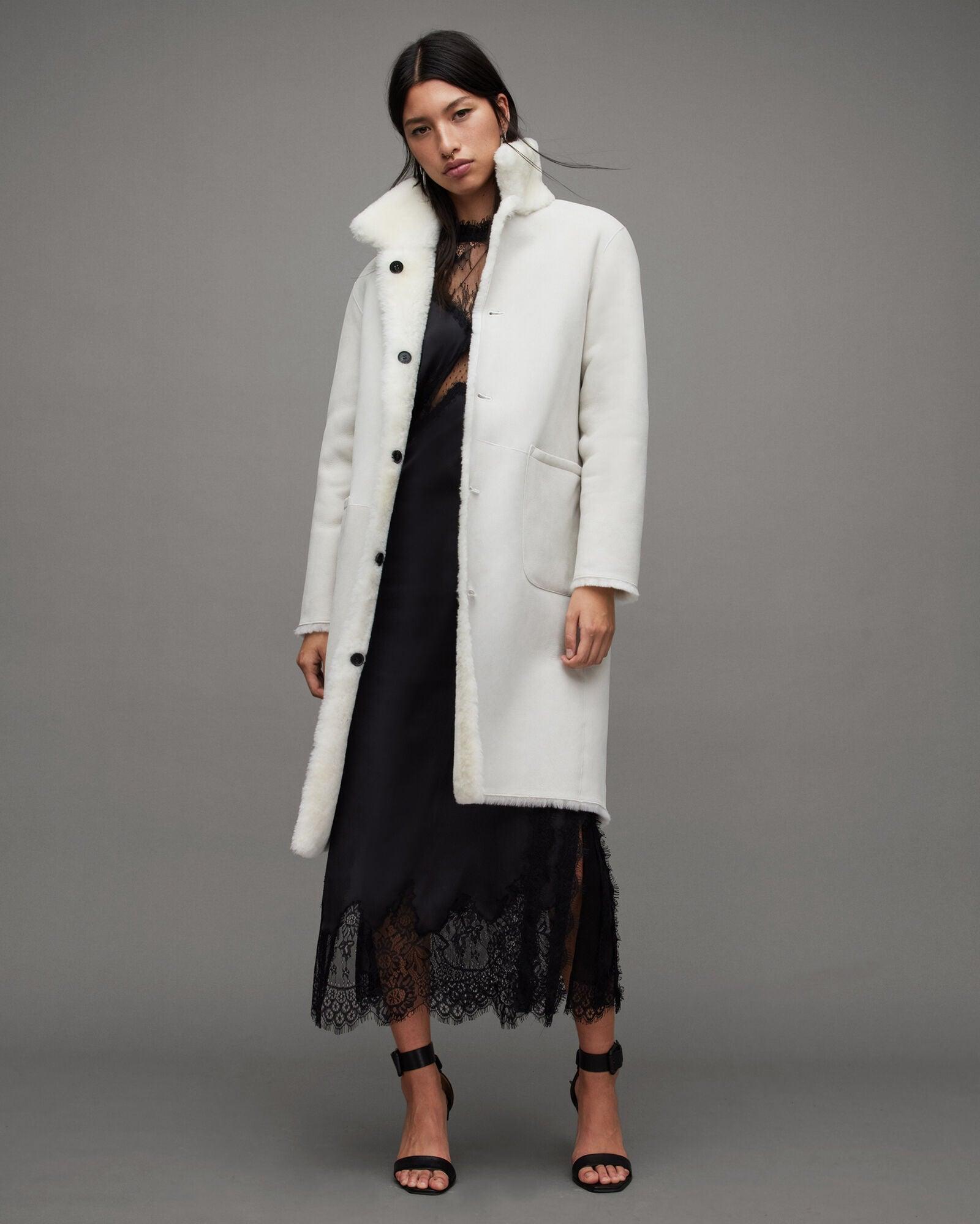 LONG SHEARLING COAT