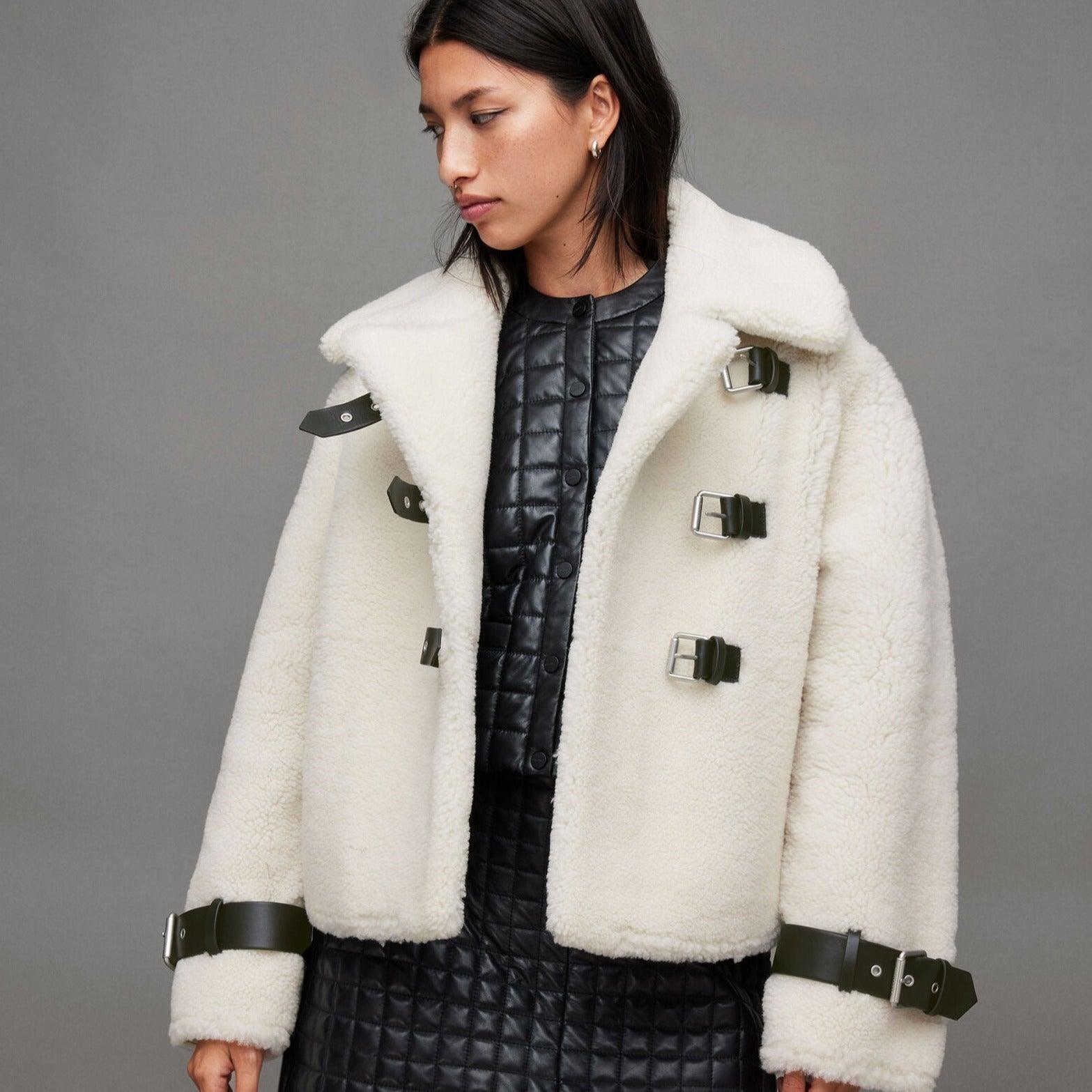 FARLEY STRAP SHEARLING JACKET