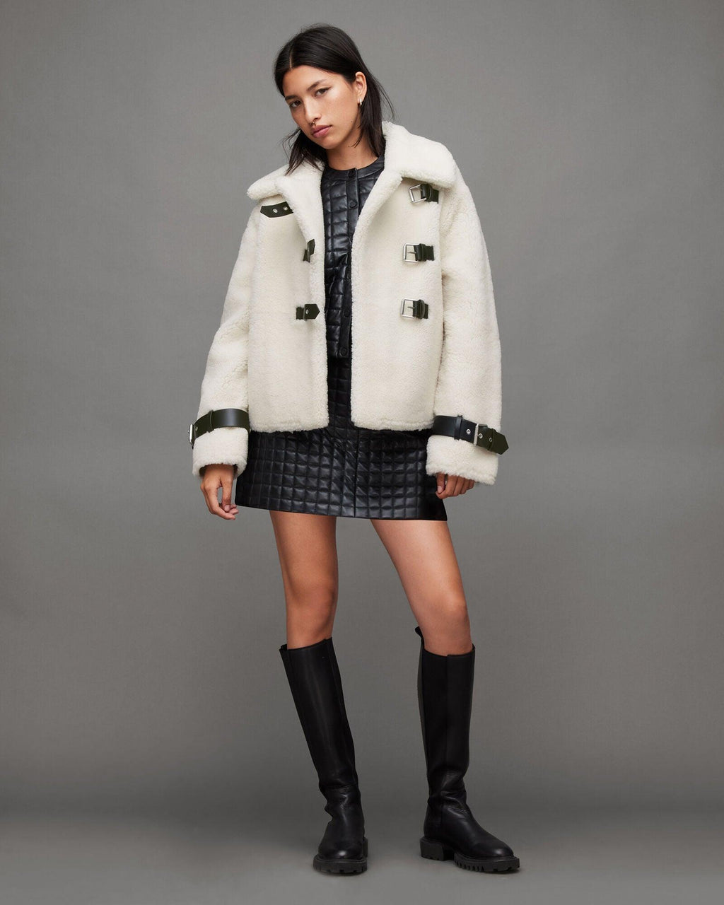 FARLEY STRAP SHEARLING JACKET