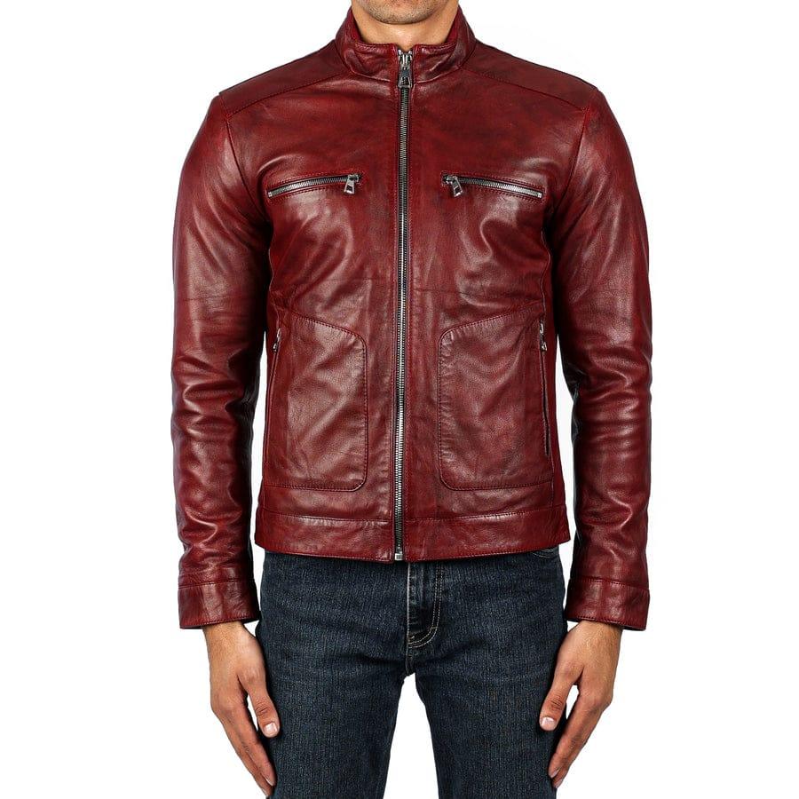 BURGANDY LEATHER JACKET
