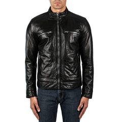 SCHWARZE LEDERJACKE