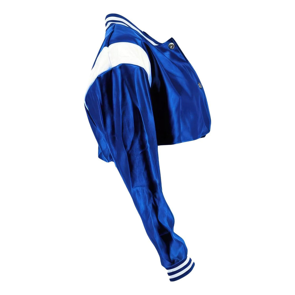 DAMEN KURZE BASEBALL-VARSITY-LEDERJACKE