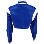 DAMEN KURZE BASEBALL-VARSITY-LEDERJACKE