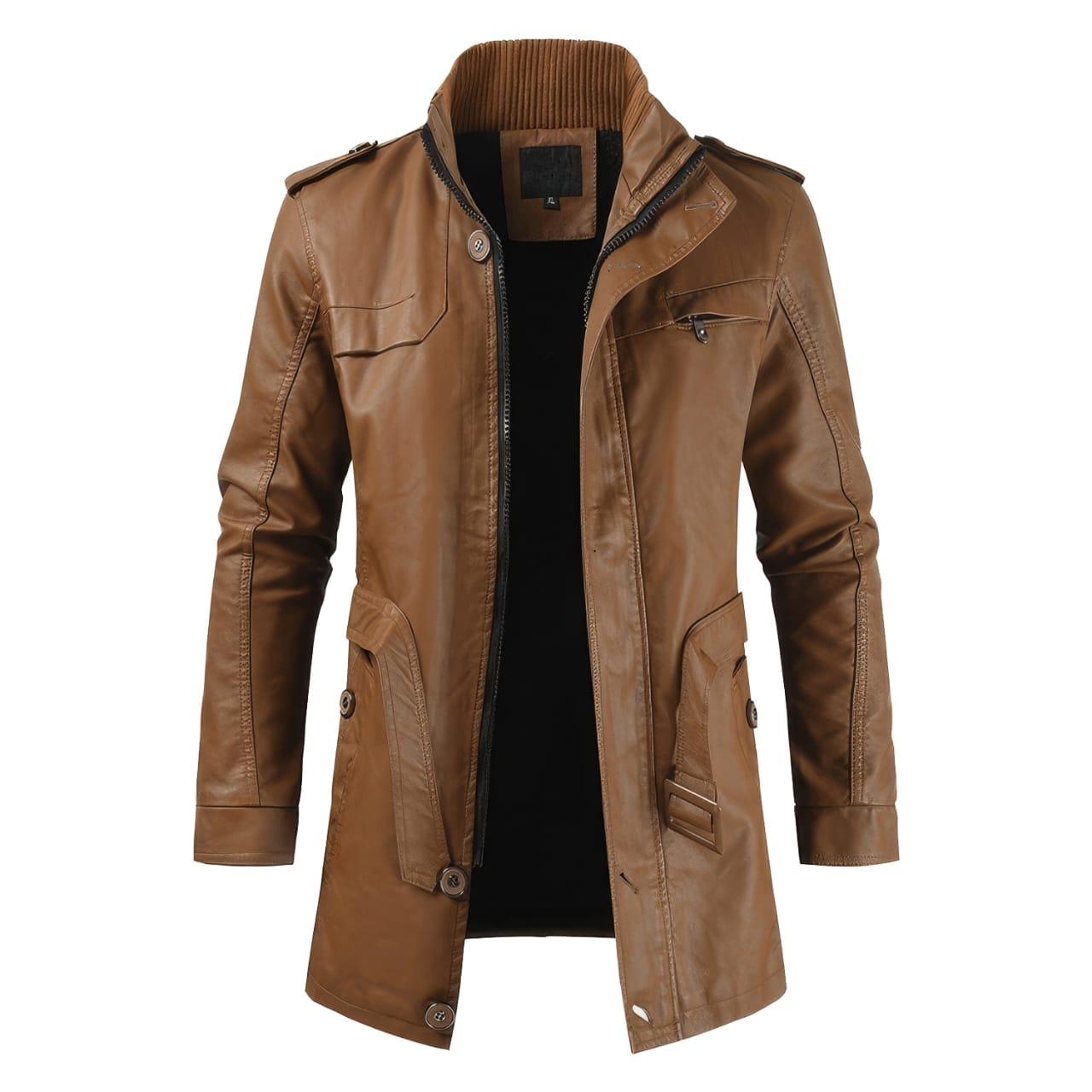 Herren ECHTE Schaffell VINTAGE Lederjacke