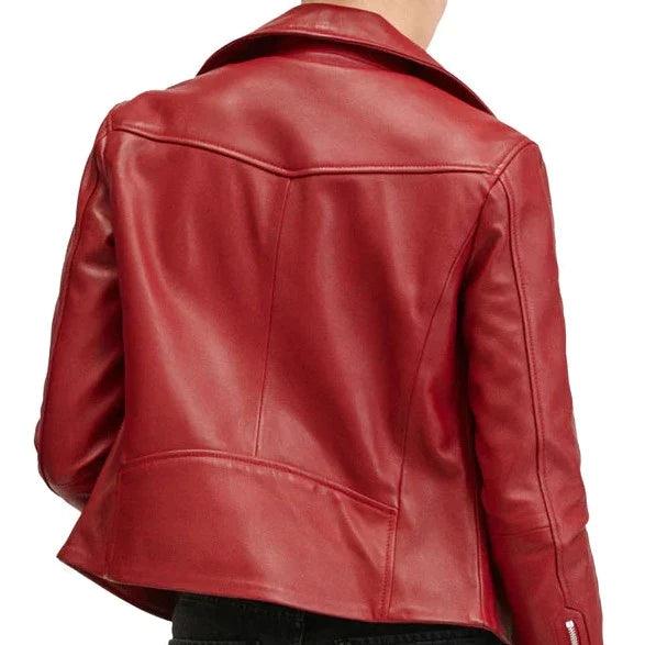 DAMEN-BURGAN-LEDERJACKE